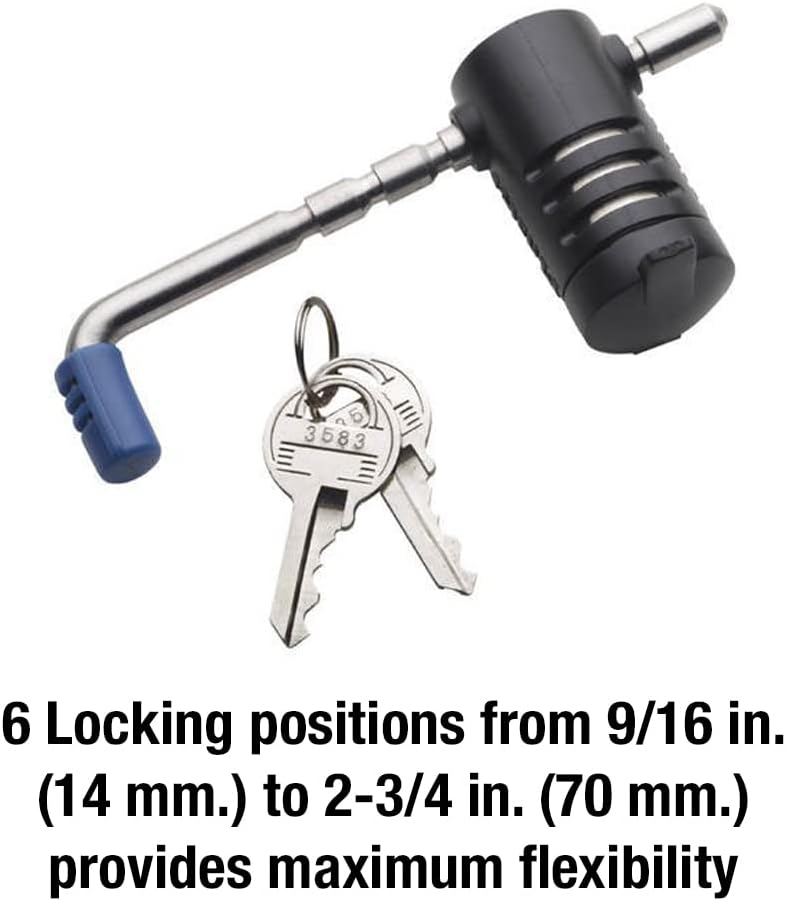 MasterLock Trailer Lock, Stainless Steel Adjustable Coupler Latch Lock, 2847DAT - Image 4