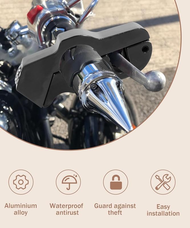 GNOLY Motorcycle Throttle Lock – Anti-Theft Security Device for Sports Bikes – CNC Aluminum Lever & Grip Lock – Quick to Secure & Release (1 Pcs) - Image 4