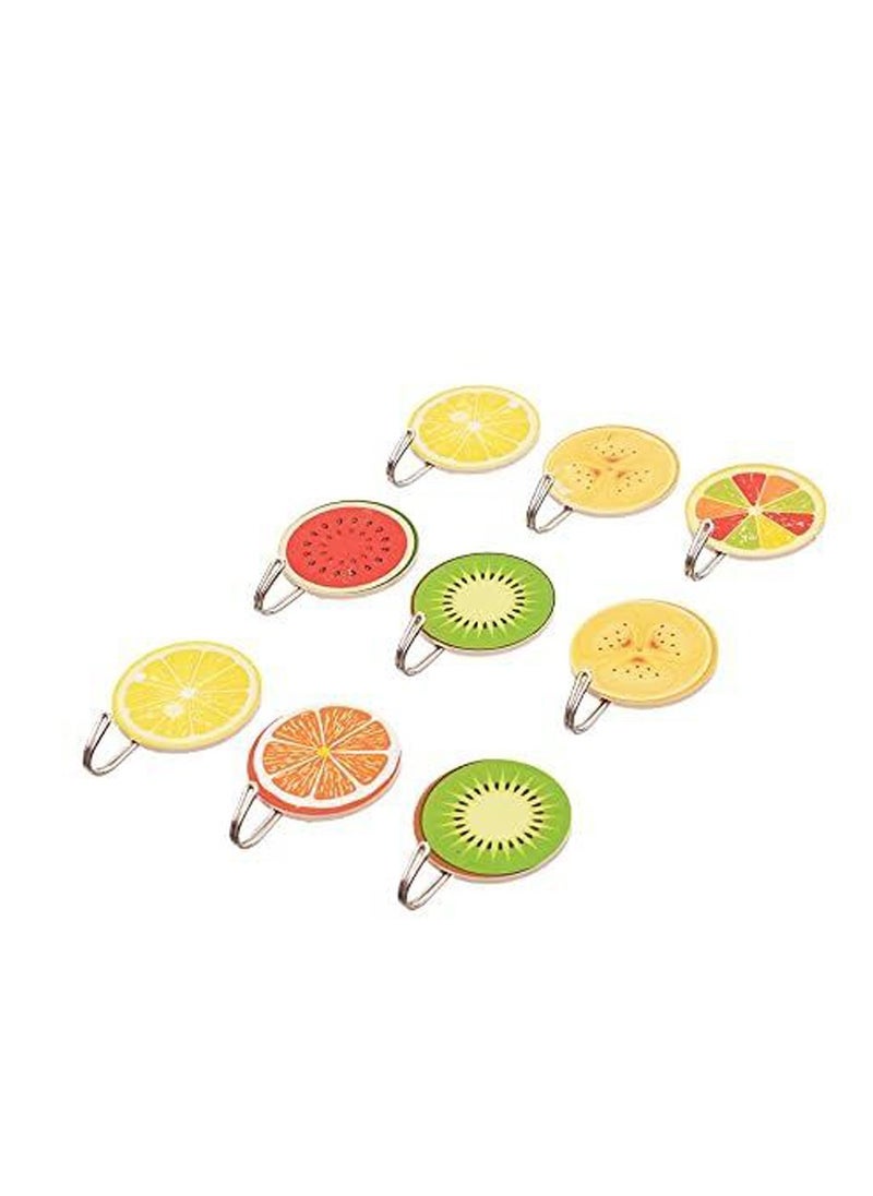 Hooks Wall Mounted With Plastic Fruits Design And Self Adhesive Set Of 9 Pieces  - Image 3