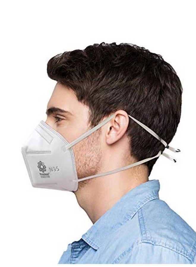 بروميسكا قناع Promisca الجديد N95 Pollution Mask (عبوة من 5 قطع) قناع واقٍ للوجه على شكل حلقة للأذن بخمس طبقات ترشيح مع طبقات قطنية حقيقية منفوخة بالذوبان والهواء الساخن متعدد الألوان متوسط - Image 3