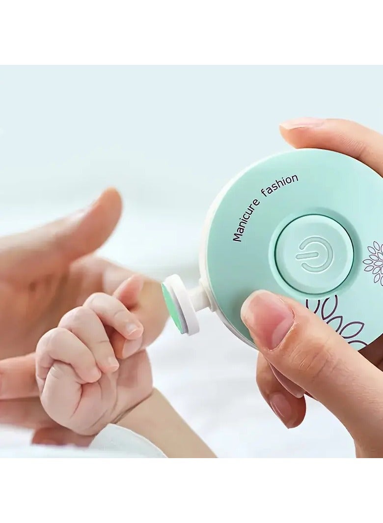 Baby Nail Trimmer,Baby Nail Clippers Electric Baby Nail Trimmer Safe for Newborn Toddler Adult Toes Fingernails Care Trim Polish Kit 6 Grinding Heads AAA Battery Operated (Battery Not Included)  - Image 1
