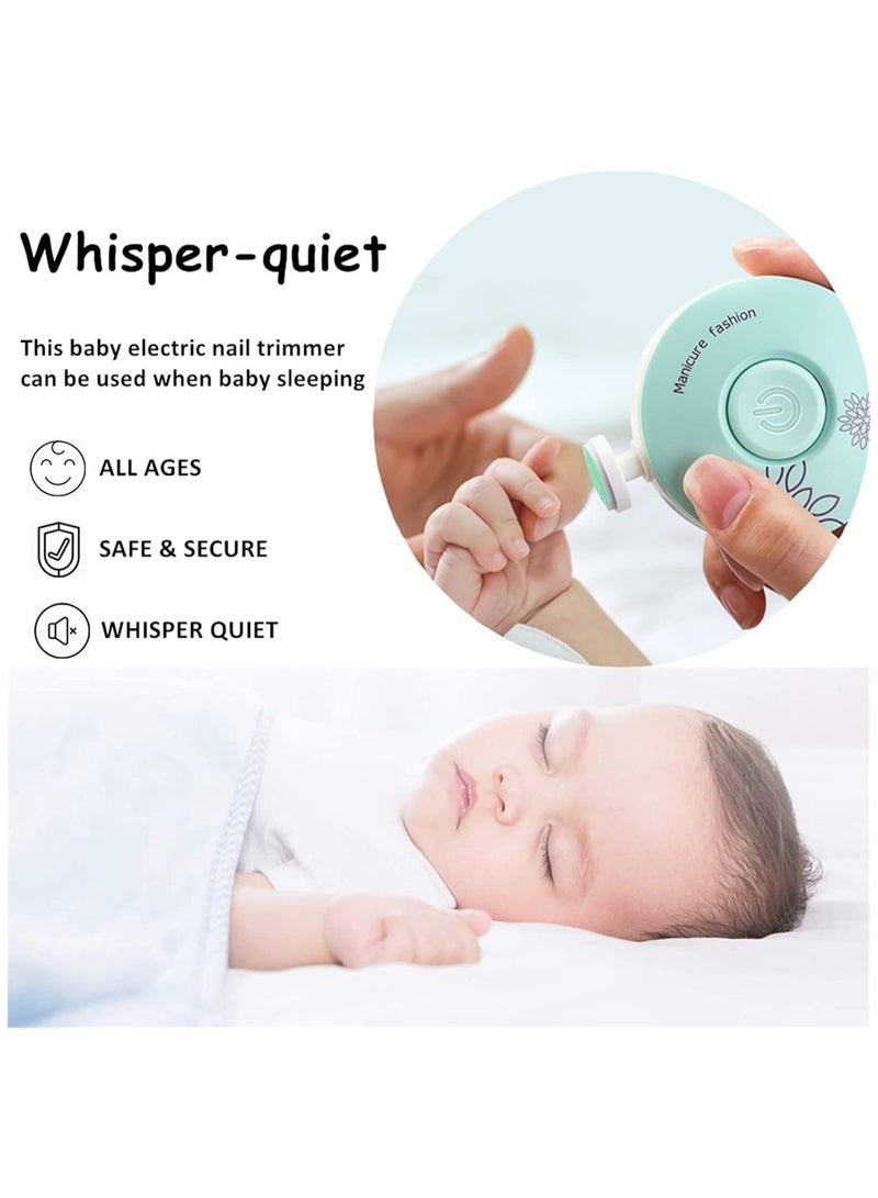 Baby Nail Trimmer,Baby Nail Clippers Electric Baby Nail Trimmer Safe for Newborn Toddler Adult Toes Fingernails Care Trim Polish Kit 6 Grinding Heads AAA Battery Operated (Battery Not Included)  - Image 3