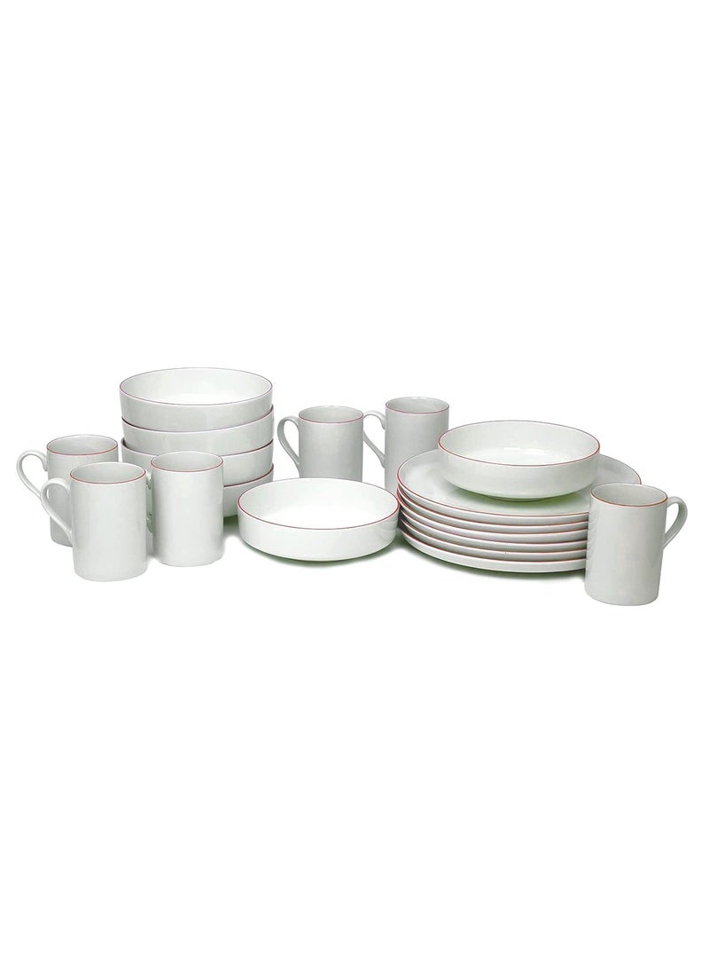 BLACKSTONE 18 Pcs Manhattan Dinner Set - Pink - Image 1