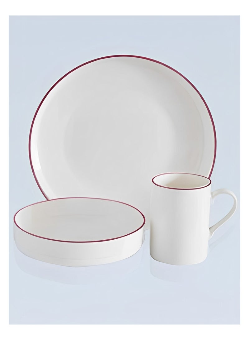 BLACKSTONE 18 Pcs Manhattan Dinner Set - Pink - Image 2