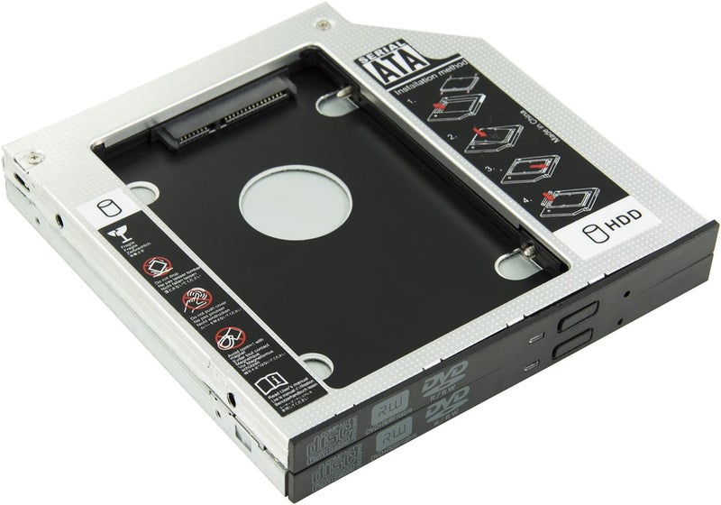 HIGHFINE Universal 9.5mm SATA to SATA 2nd SSD HDD Hard Drive Caddy Adapter Tray Enclosures for DELL HP Lenovo ThinkPad ACER Gateway ASUS Sony Samsung MSI Laptop - Image 3