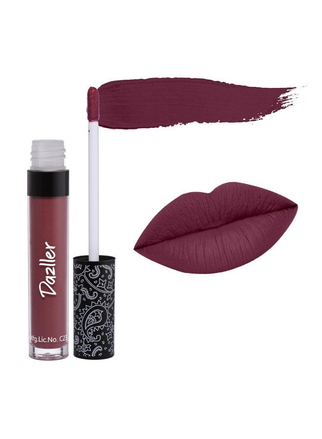 Dazller All Day Lipcolour|Moisturizing Kokum Butter|Non-Transfer & Smudge-proof|8hr stay|Liquid Lipstick for Women|DLC004 Burgundy|6g - Image 2