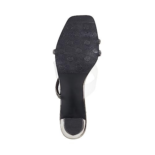 Mochi Women Gun-Metal Glittery Block Heel Party Fashion Sandals UK/7 EU/40 (35-328) - Image 5