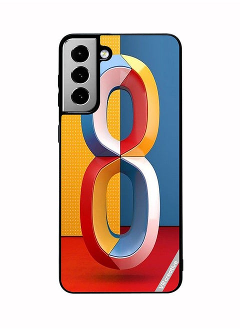 Protective Case Cover For Samsung Galaxy S21 FE 5G Number 8 Design Multicolour