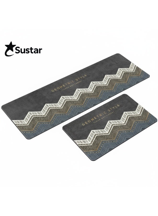 سجادة أرضية هندسية للمطبخ، بساط بسيط وطويل للحمام ومدخل المنزل، مضادة للانزلاق – مناسبة للبيع بالجملة والتصدير - Image 2
