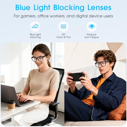 XO Bluetooth Smart GlassesBlue Light Blocking Glasses for Men and Women Builtin Mic SpeakersSmart Wireless Headphone Glasses for OfficeWork Blue Light Filtering Voice ControlUnisex - Image 3