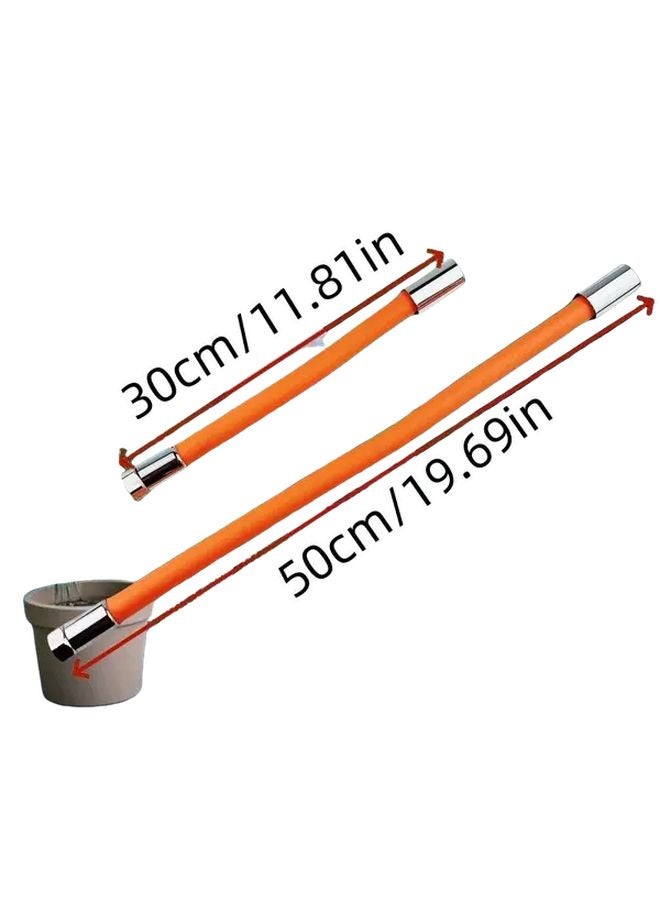 360 Degree Rotating Faucet Extender 19 69inch Orange Steel Joint For Wash Basin Toilet - Image 5