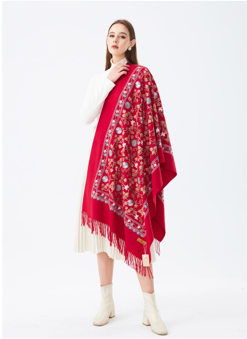 Sky cashmere - Embroidered Shawl - Image 1