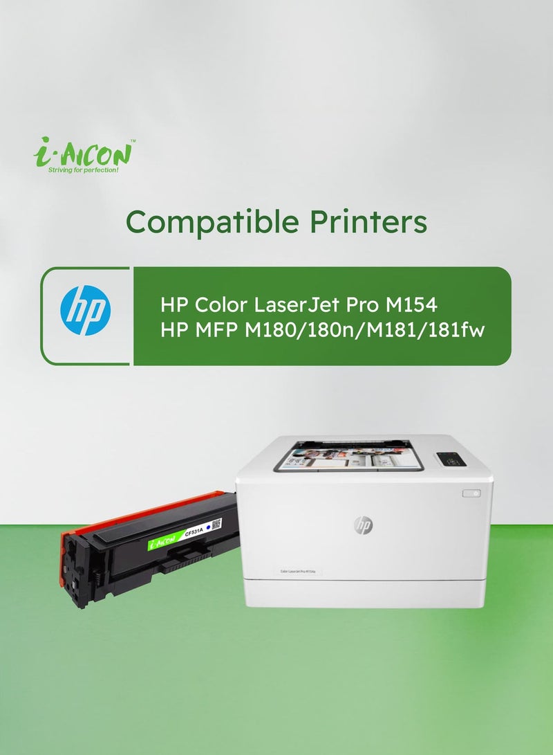 i-Aicon Compatible Laser Toner Cyan (HP CF531A | 205A) - Image 4