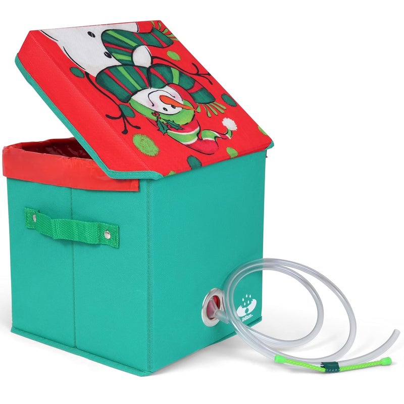 UpBloom Santa's Tree Helper Automatic Christmas Tree Watering System with Enhanced Liner, Waterer Disguised as a Present/Gift Box - Blends in with Christmas Ornaments and Presents - Image 1