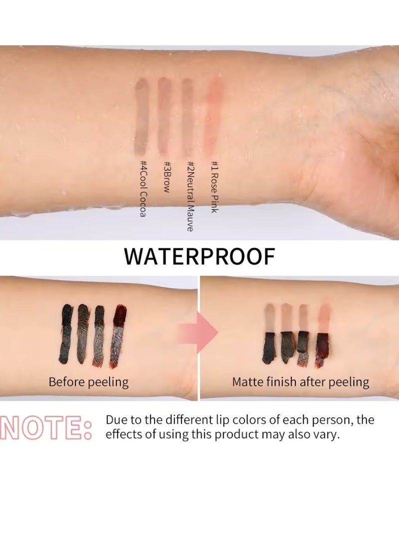 lakerain - Peel Off Lip Liner Tattoo Peel Off Lip Stain Long Lasting Lip Stain Peel Off Infused with Hyaluronic Acid and Vitamin E Waterproof Long Lasting Highly Pigmented Matte Lip Tint Rose Pink 01 - Image 1