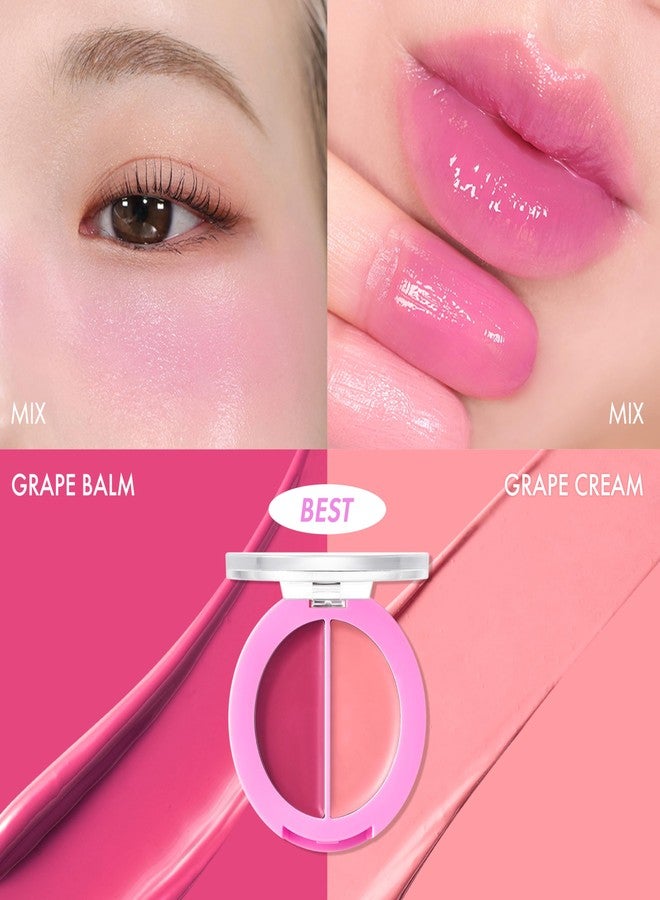 Amuse SEOUL Lips and Cheeks Healthy Balm 04 GRAPE BALM | Moisturizing, Glossy, Creamy Texture, Lightweight, Dewy Finish, Natural-looking Color, K Beauty Makeup, Vegan (1.5g / 0.05 oz) - Image 2