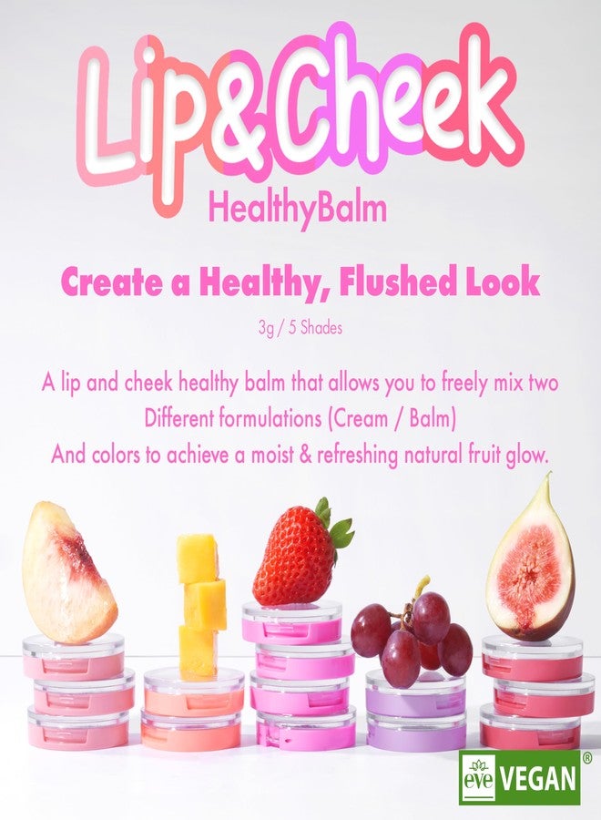 Amuse SEOUL Lips and Cheeks Healthy Balm 04 GRAPE BALM | Moisturizing, Glossy, Creamy Texture, Lightweight, Dewy Finish, Natural-looking Color, K Beauty Makeup, Vegan (1.5g / 0.05 oz) - Image 4