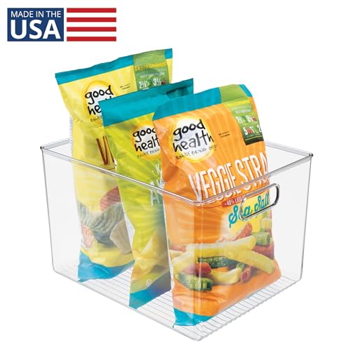 IDesign Linus MultiPurpose Storage Bin with Handles for Kitchen Pantry Cabinet Nursery Crafts 12 x 10 x 8 Clear - Image 3