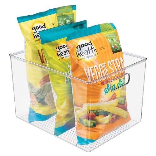 IDesign Linus MultiPurpose Storage Bin with Handles for Kitchen Pantry Cabinet Nursery Crafts 12 x 10 x 8 Clear - Image 1