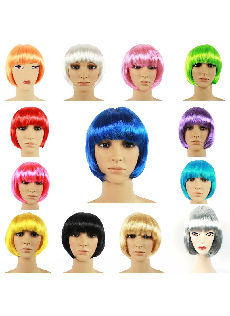 Generic - Colorful Bob Wig for Costume Parties Red - Image 1