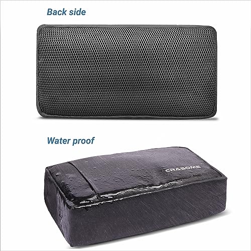 CRASOME Polyester Storage Organizer Gadget Pouch for USB Cable, Earphone, Power Bank, Charger, Hard Disk, Pen Drive, Travel Gadgets Organiser Bag, Laptop Charger Pouch (Black Pack of 2) - Image 4