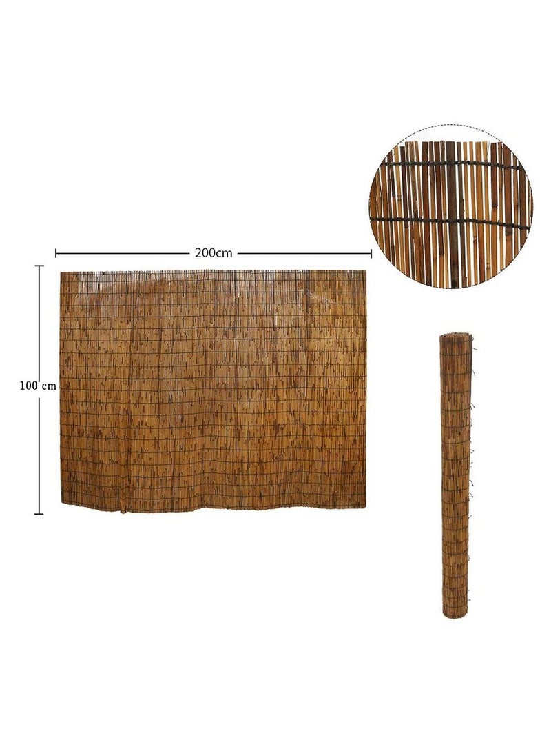 Generic - FFD Bamboo Blinds Roller Reed Curtain Window Blinds Roll Garden Window Curtain Sun Shade Custom - Image 1