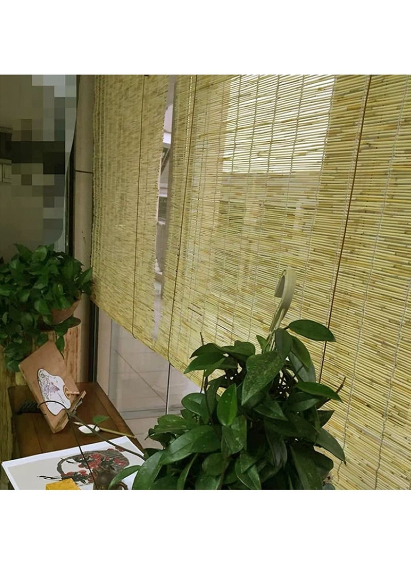 Generic - FFD Bamboo Blinds Roller Reed Curtain Window Blinds Roll Garden Window Curtain Sun Shade Custom - Image 1