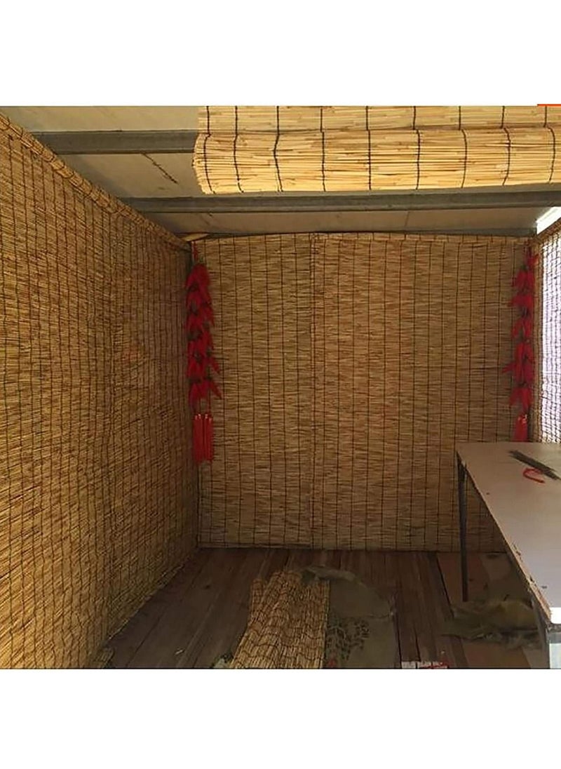 Generic - FFD Bamboo Blinds Roller Reed Curtain Window Blinds Roll Garden Window Curtain Sun Shade Custom - Image 1