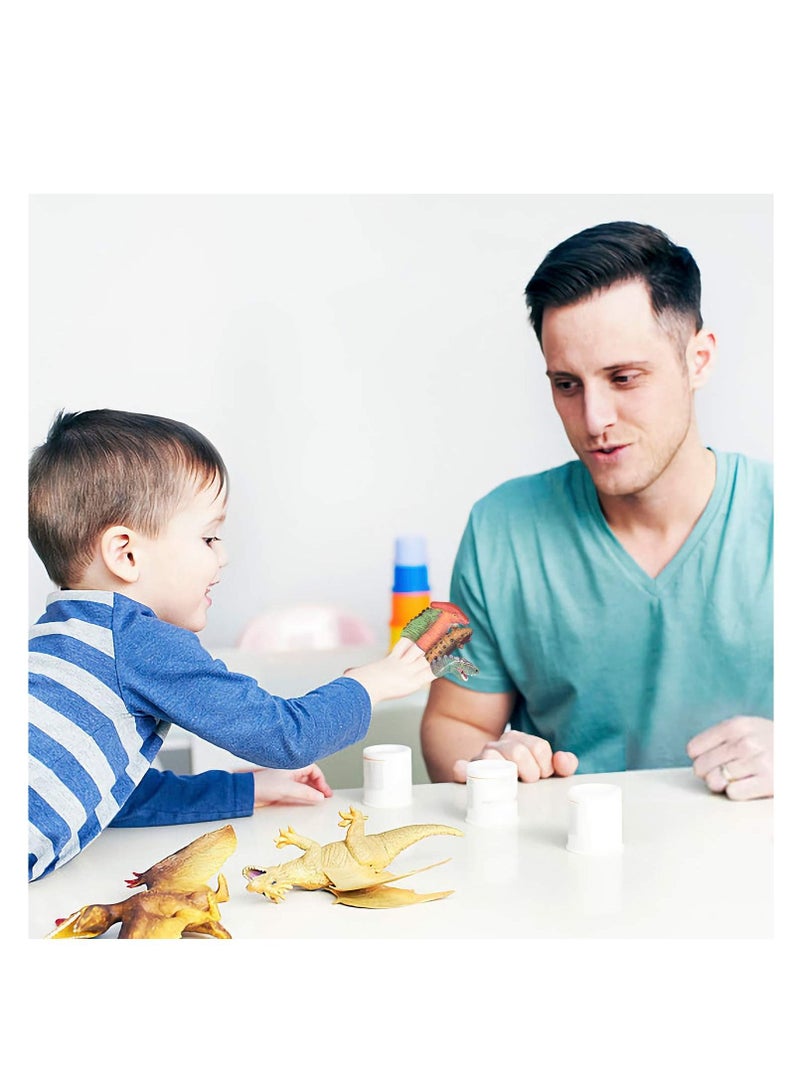 Excefore ألعاب ممتعة صغيرة 5 قطع دمى أصابع رأس الديناصورات ، الخيار الأفضل لسلع الحفلات ، هدايا العيد ، حشوات البييناتا وحشوات أكياس الهدايا - Image 4