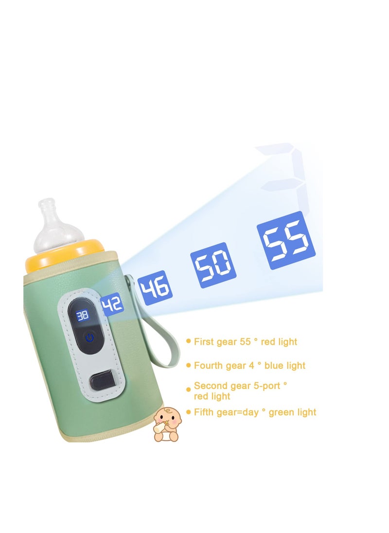 Generic Bottle Warmer Cover, Baby Bottle Heater, USB Bottle Warmer Bag, Portable Baby Bottle Food Warmer, with 5 Levels of Temperature Adjustment, Travel Smart Insulation Milk Bottle Cover Bag  - Image 2