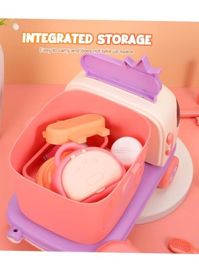Toyzey - 2 in 1 Pretend Play Car Toy Set Children Makeup Game Toy with 2 Forms Can be Freely Transformed - Image 1
