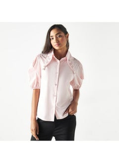 2Xtremz 2Xtremz Embellished Shirt with Puff Sleeves  - Image 1