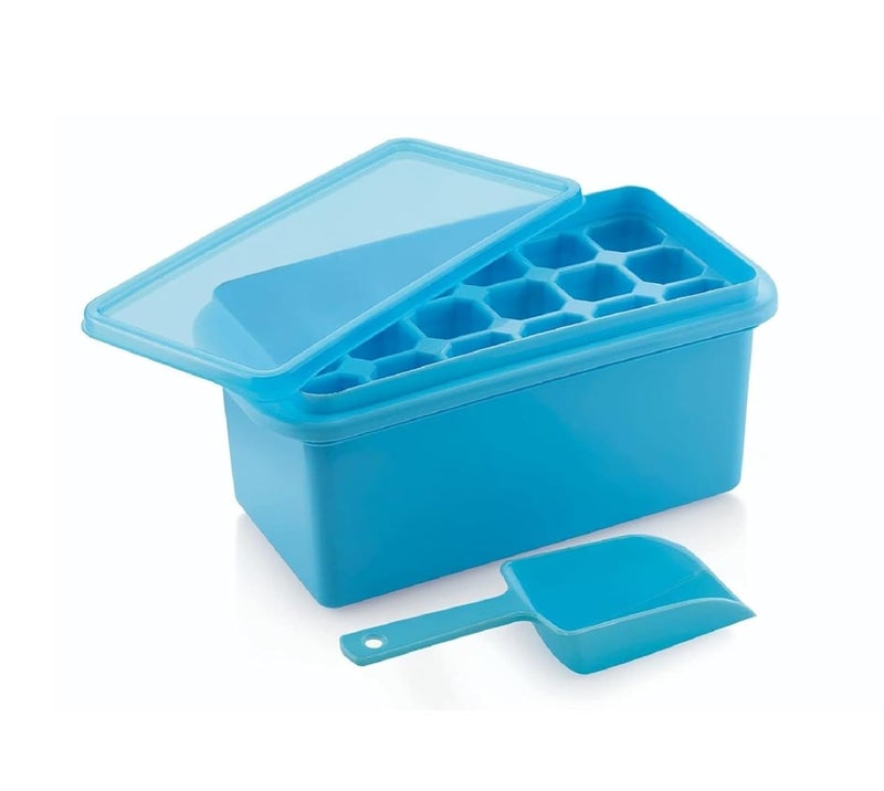 Tekzie Ice Tray with Lid, Container & Scoop, 18 Pcs Ice Cube Moulds (Any One Color Will Be Sent You as Per Availability) - Image 3