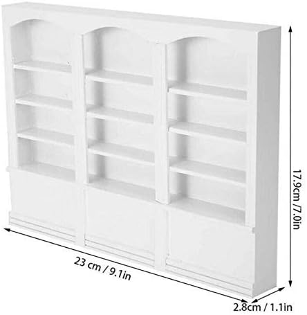 EatingBiting 112 Scale Miniature Mini House Display Cabinet Dolls House Mini Furniture Glass Bookcase - Image 1