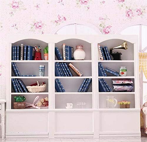 EatingBiting 112 Scale Miniature Mini House Display Cabinet Dolls House Mini Furniture Glass Bookcase - Image 3