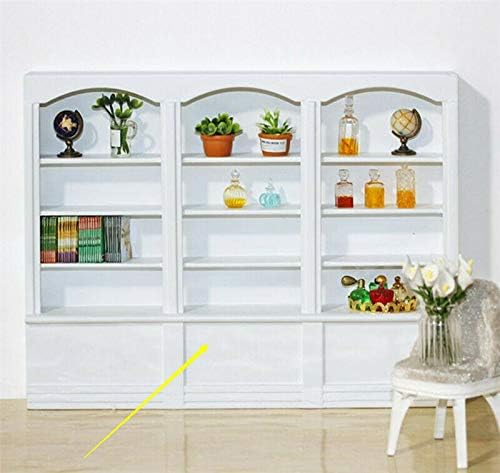 EatingBiting 112 Scale Miniature Mini House Display Cabinet Dolls House Mini Furniture Glass Bookcase - Image 2
