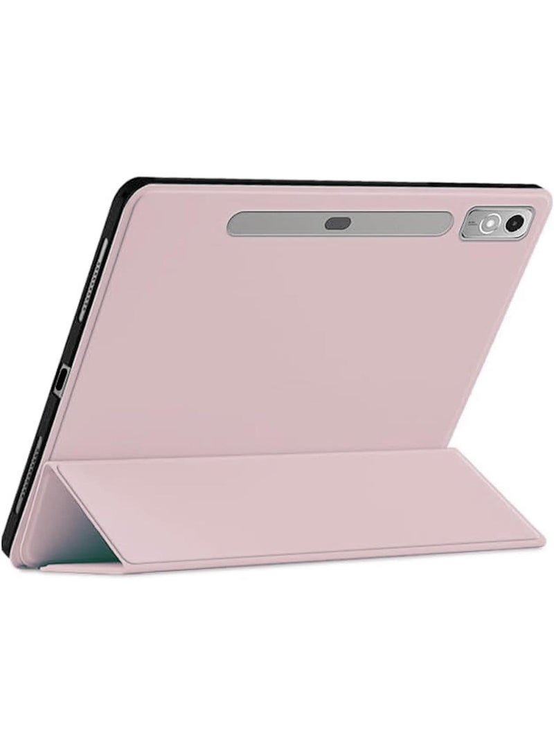 Case Compatible with Lenovo Tab P12 (12.7 inch) 2023 (TB370FU/TB371FU) Stand Function, Smart Cover with Auto Sleep Wake, Protective Case in Tpu Anti-Scratch - Pink - Image 2