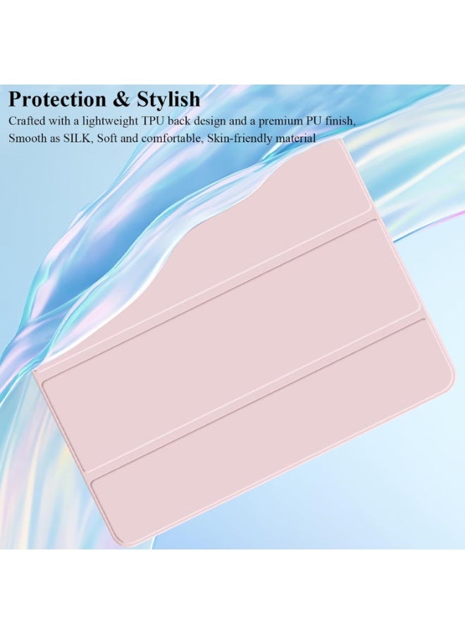 Case Compatible with Lenovo Tab P12 (12.7 inch) 2023 (TB370FU/TB371FU) Stand Function, Smart Cover with Auto Sleep Wake, Protective Case in Tpu Anti-Scratch - Pink - Image 4