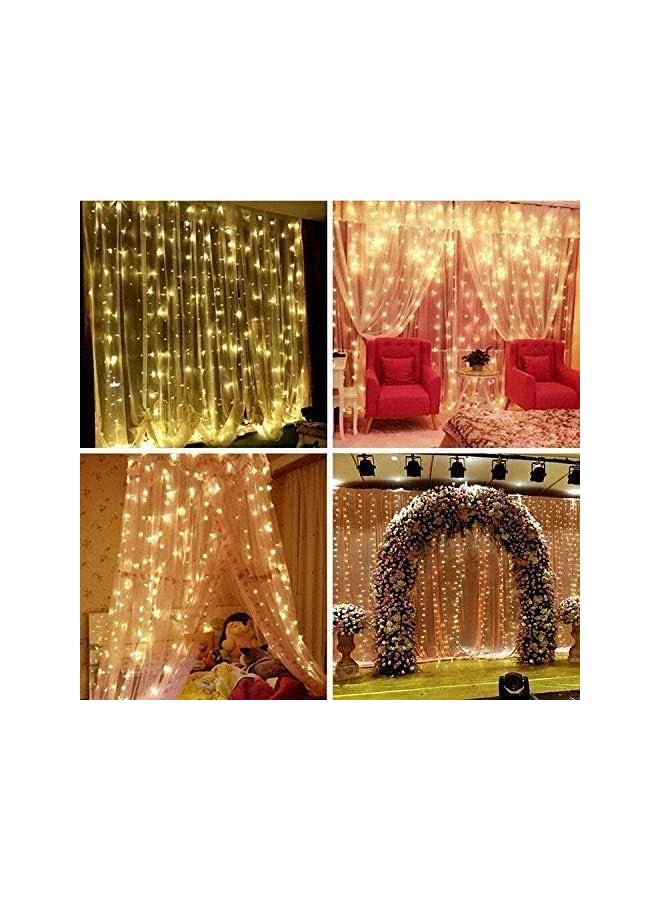 The Bros Window Curtain Fairy String Light 300 LED 8 Modes with Remote Control USB Powered 3x3M Waterproof Wedding Party Ramadan Home Garden Bedroom Outdoor Indoor Wall Christmas Decorations - Image 4