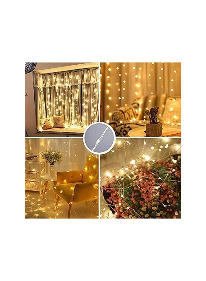 The Bros Window Curtain Fairy String Light 300 LED 8 Modes with Remote Control USB Powered 3x3M Waterproof Wedding Party Ramadan Home Garden Bedroom Outdoor Indoor Wall Christmas Decorations - Image 3