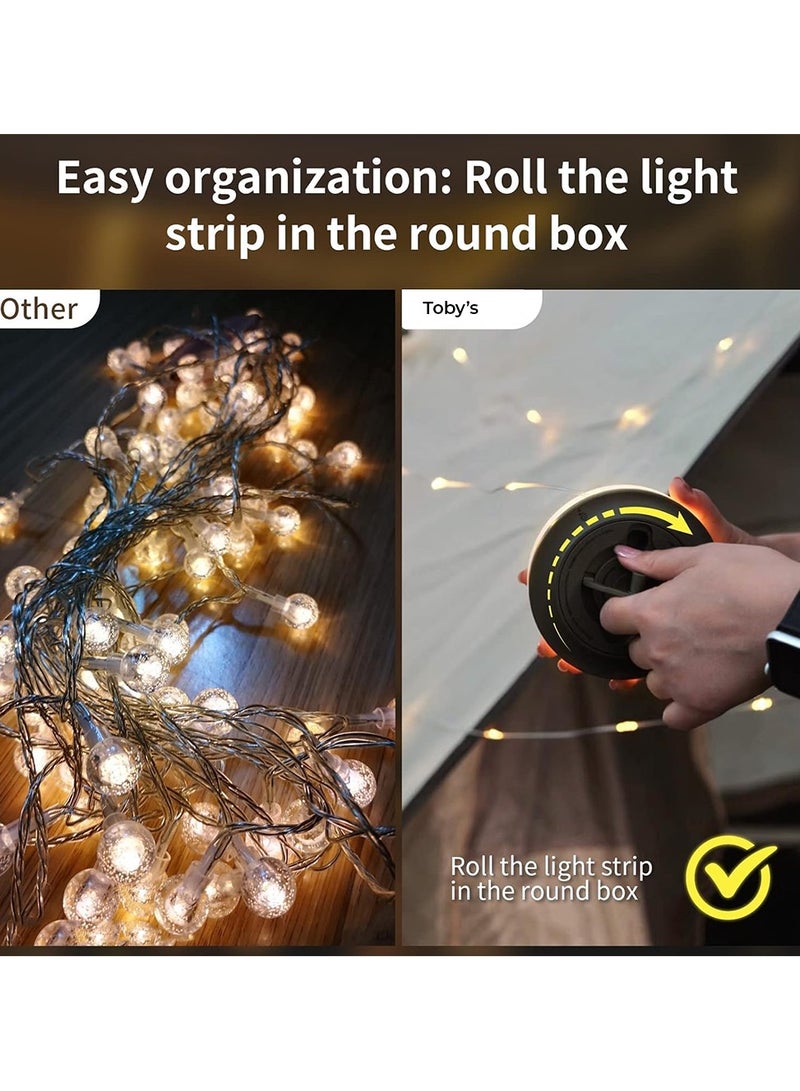 توبيز سلسلة أضواء التخييم من توبي، 10 أمتار، 4 في 1 أضواء خارجية مع 5 أوضاع قابلة للتعديل، أضواء سلسلة LED قابلة لإعادة الشحن، مصباح تخييم محمول IP44، ضوء طوارئ للمشي لمسافات طويلة، خيمة، فناء، ديكور - Image 2