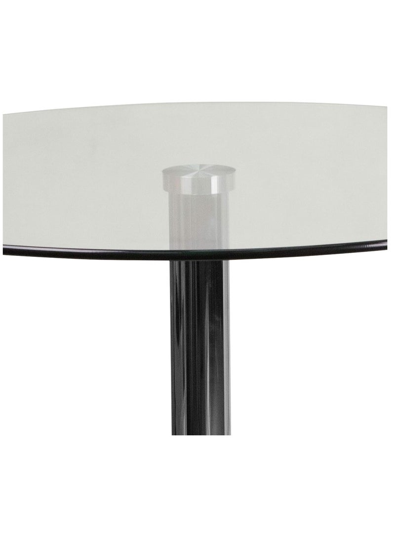 UNIKSAR Round Glass Dining Table – Modern 70x70 cm Table with Tempered Glass Top & Metal Legs – Height 72 cm – Elegant Table for Kitchen, Dining Room, Office or Café - Image 5