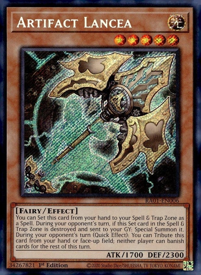 Yu-Gi-Oh! Artifact Lancea (Secret Rare) - RA01-EN006 - Secret Rare - 1st Edition