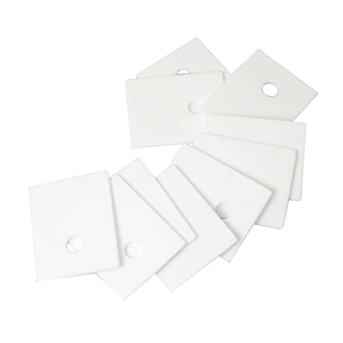 PZRT 10pcs TO-3P Alumina Ceramic Sheet Ceramic Transistor Triac Thyristor Insulator Insulation Protection Mica 20x25x1mm, White - Image 3