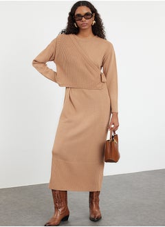 Camel Knitwear Cardigan Dress Bottom-Top Set TCTAW25US00000 - pzsku/Z118A81E6AB274714D6C1Z/45/_/1730941987/ffcbe1ec-57fb-4018-a5e1-fdb40dc6e80f