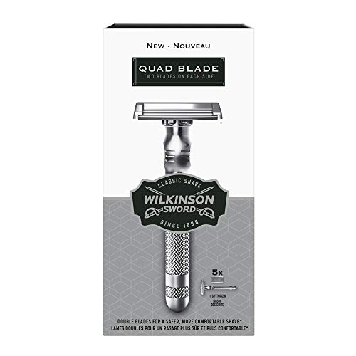 Wilkinson Sword شفرة حلاقة ويلكنسون سورد رباعية الشفرات للرجال مع 5 شفرات حلاقة رباعية بديلة - Image 1