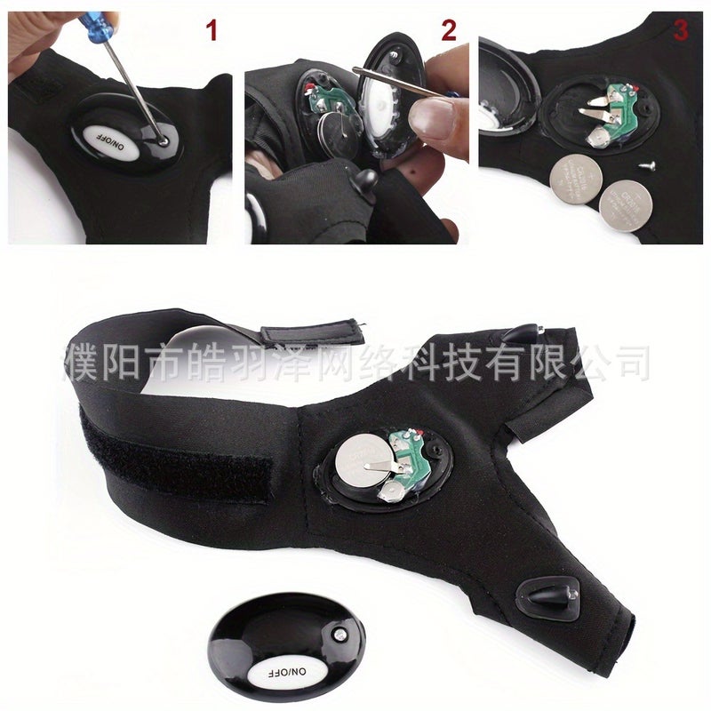 LED Lighted Fishing Half Finger Gloves - Image 3