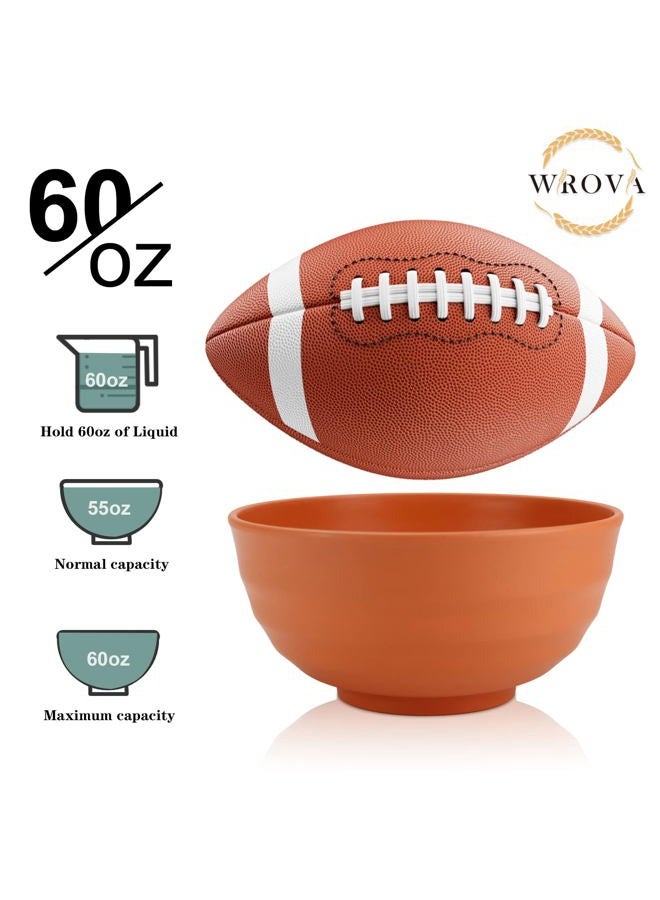 Wrova Wheat Straw Bowls Set 60 OZ Unbreakable Large Cereal Bowls Set of 6 Microwave and Dishwasher Safe Bowls Big Bowls for Eating BPA Free Eco Friendly Soup Bowl for Serving Oatmeal and Salad Etc… - Image 3