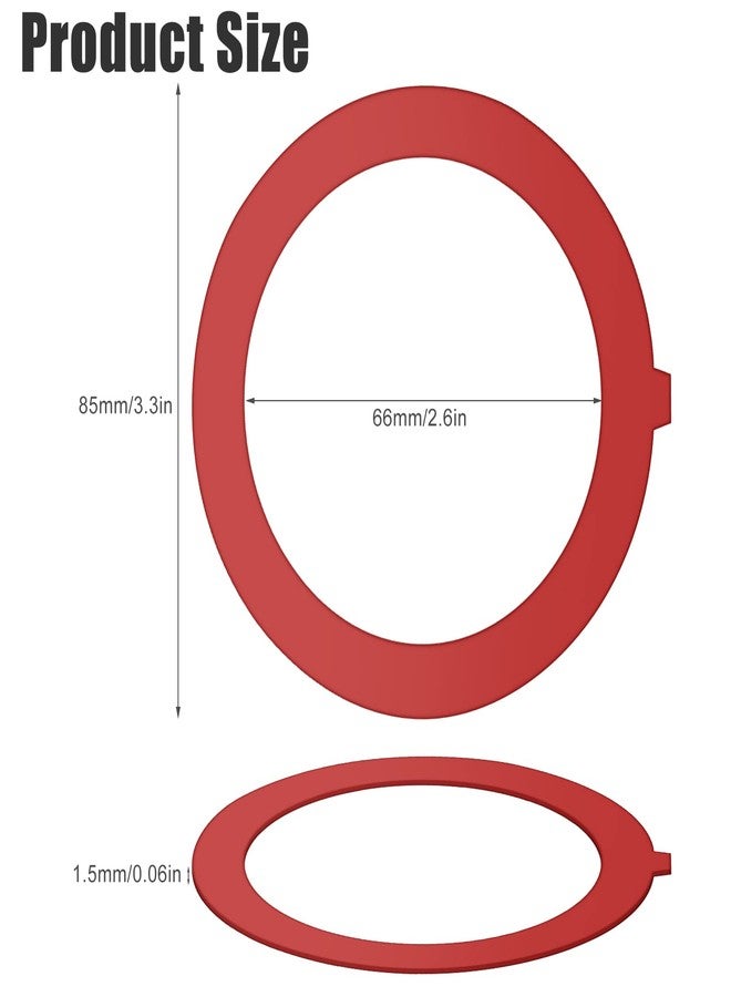 KINBOM 3pcs Canister Flush Valve Seal for Kohler, Silicone Flush Valve Seal Kit Leak-Proof Toilet Tank Gasket Replacement Compatible with Kohler K-GP1059291 (Red) - Image 2