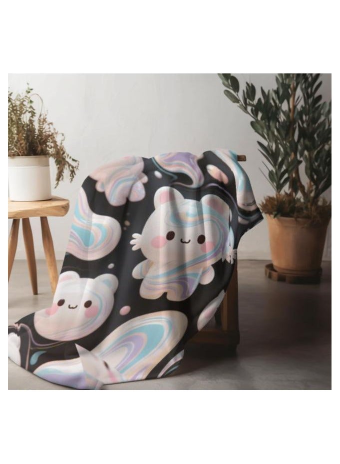 general Children's or student cartoon flannel thin blanket (warm and comfortable, suitable for sleep, games) 100cm*150cm - Image 1